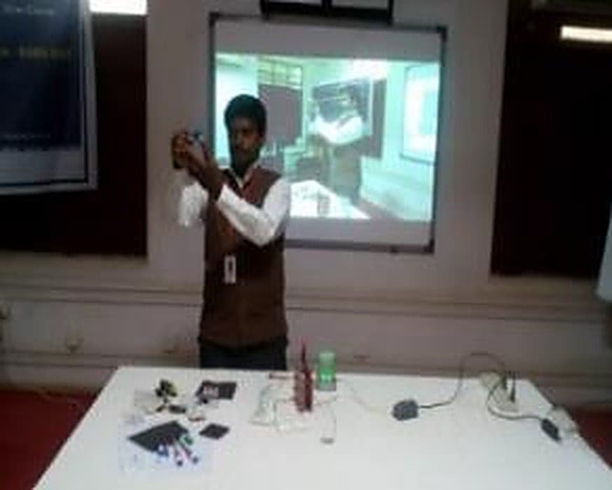 Live demonstration alongside projected detail